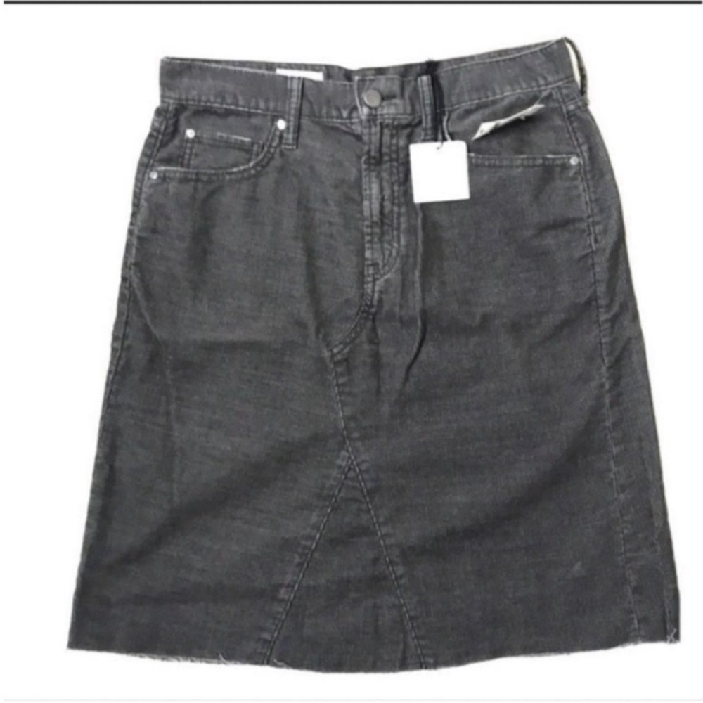 NWT GAP Women’s Classic Dark Grey Corduroy Denim Skirt 27